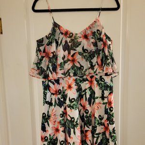 Vince Camuto Floral Spaghetti Strap Dress, Size 8